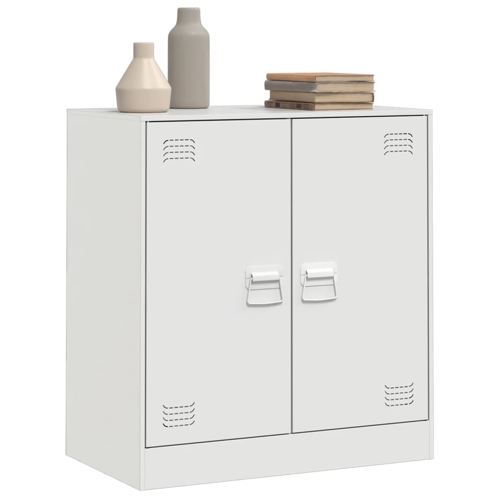 Servanta, alb, 67x39x73 cm, otel — imaginea 4