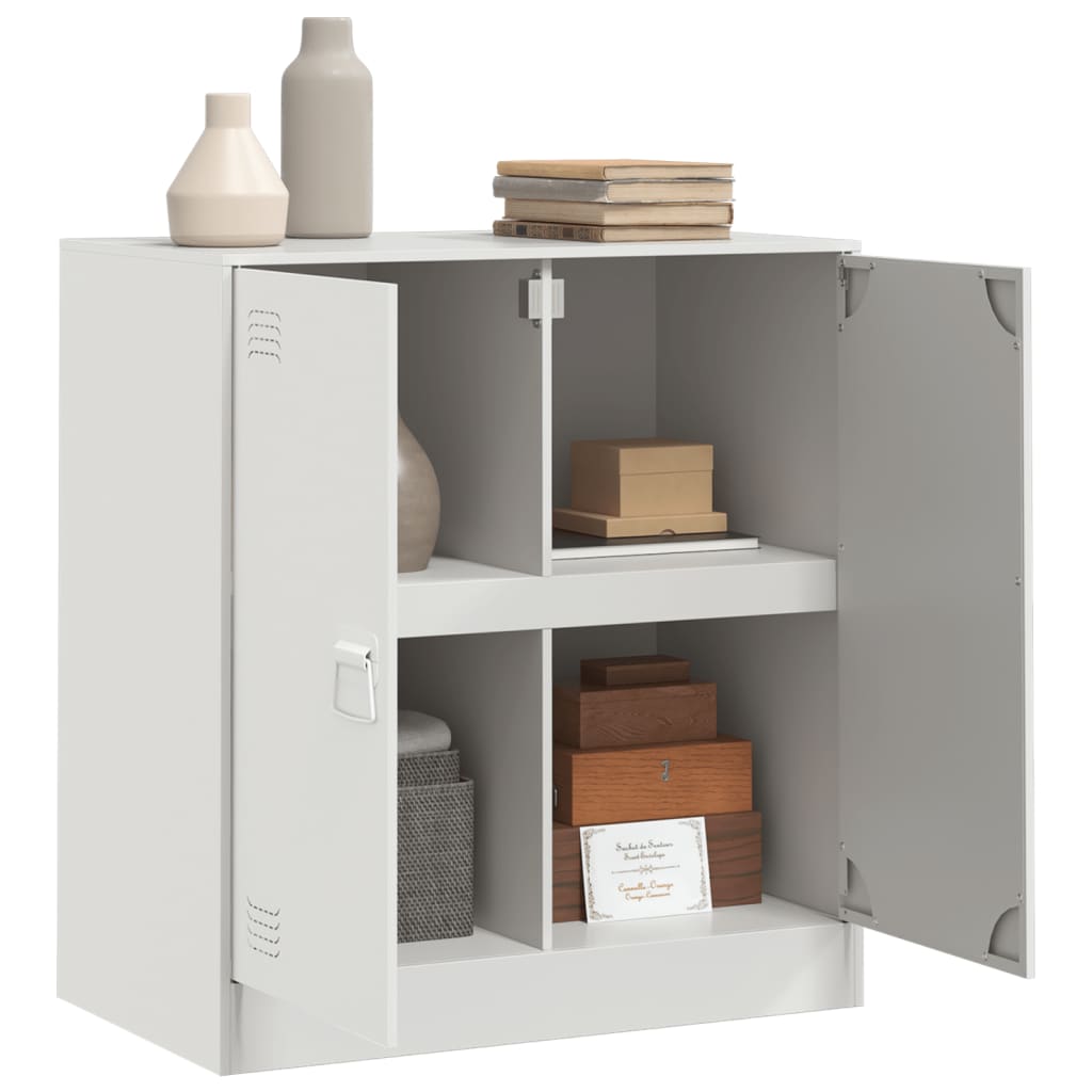 Servanta, alb, 67x39x73 cm, otel — imaginea 5