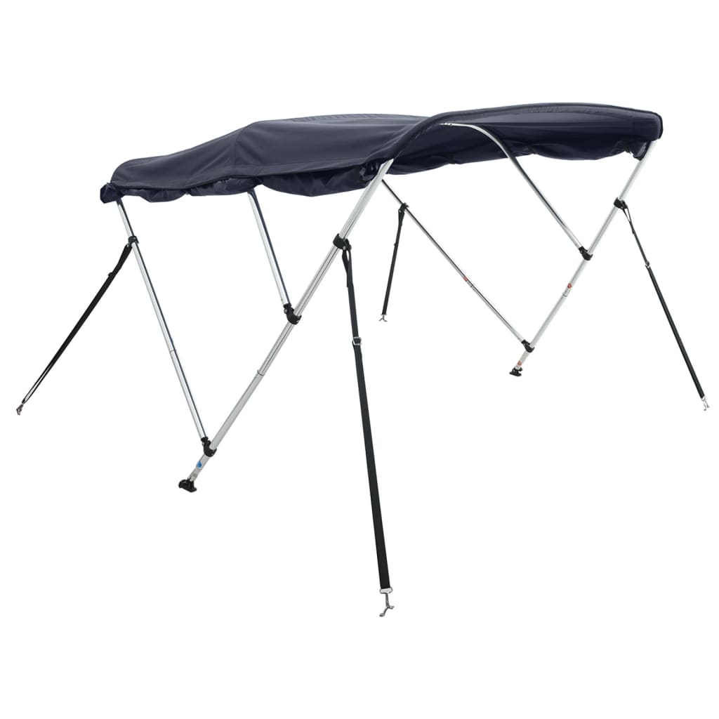 Parasolar Bimini 3 arcuri, pereti laterali 183x(170-182)x137 cm, albastru - imagine 3