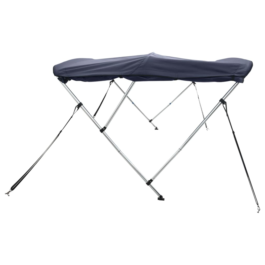 Parasolar Bimini 3 arcuri, pereti laterali 183x(170-182)x137 cm, albastru - imagine 8