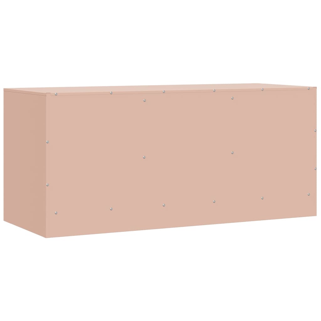 Comoda TV, roz, 99x39x44 cm, otel — imaginea 9
