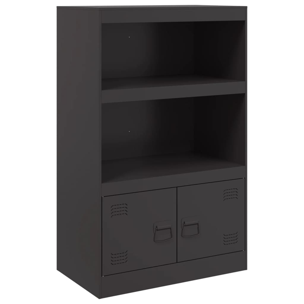 Servanta, negru, 67x39x107 cm, otel