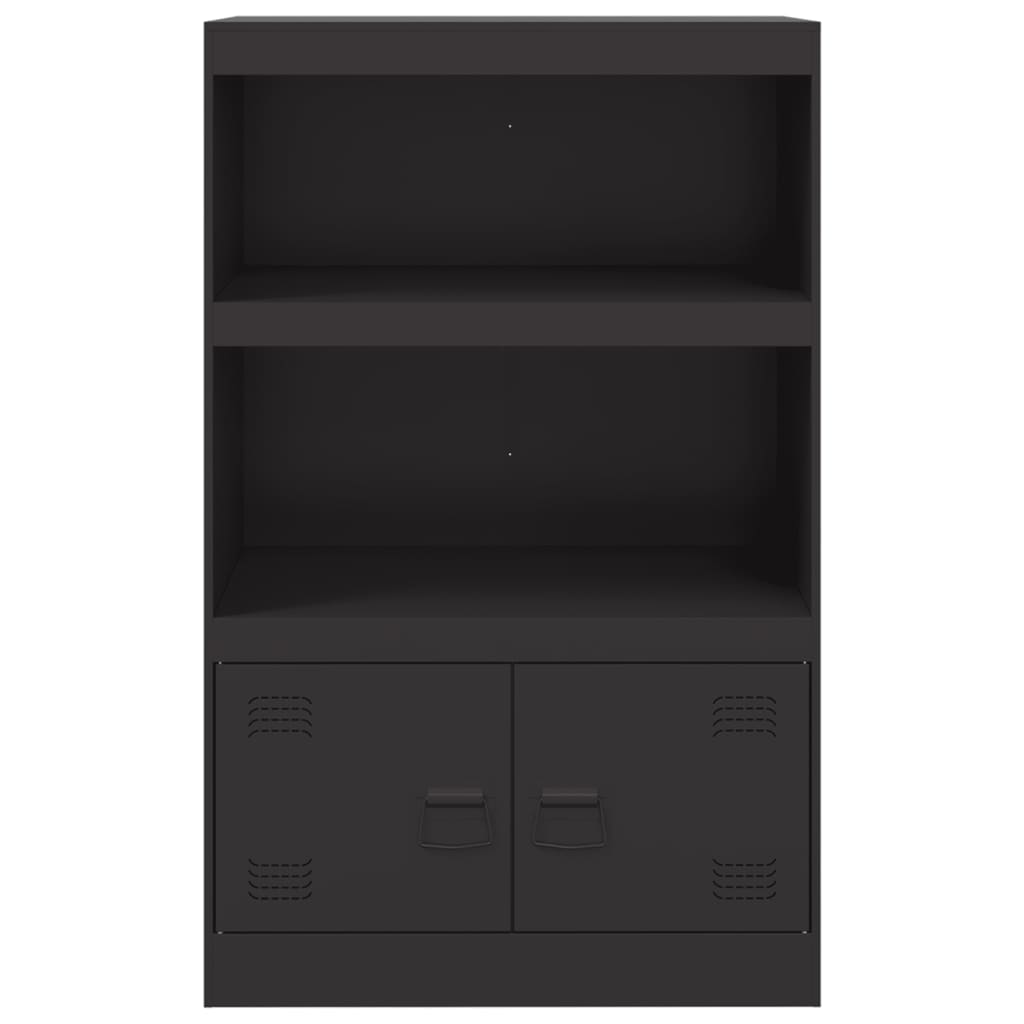 Servanta, negru, 67x39x107 cm, otel — imaginea 6