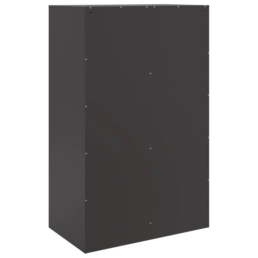 Servanta, negru, 67x39x107 cm, otel — imaginea 9