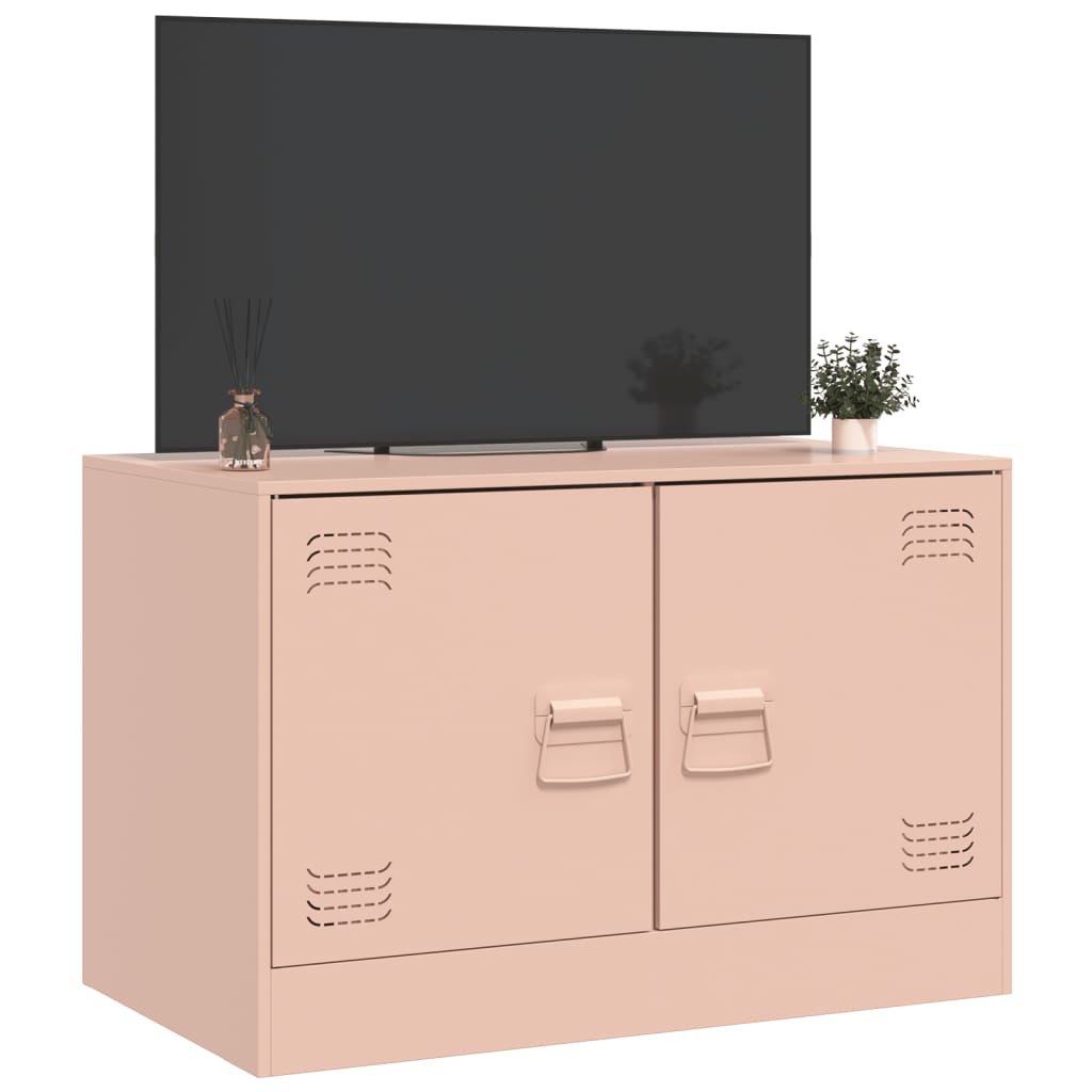 Comoda TV, roz, 67x39x44 cm, otel — imaginea 4