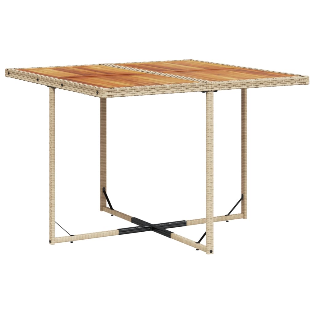 Set mobilier de gradina cu perne, 11 piese, bej, poliratan — imaginea 4