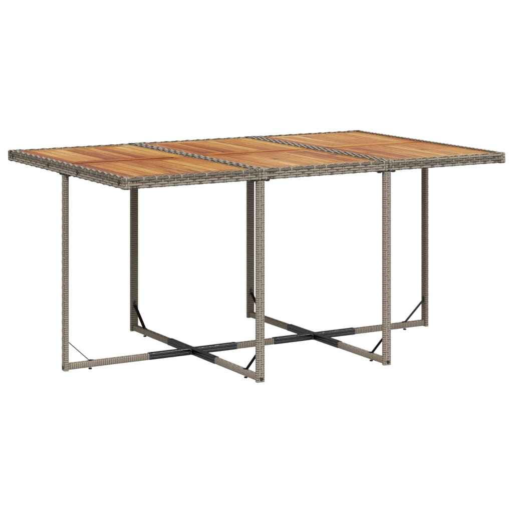 Set mobilier de gradina cu perne, 11 piese, gri, poliratan — imaginea 4