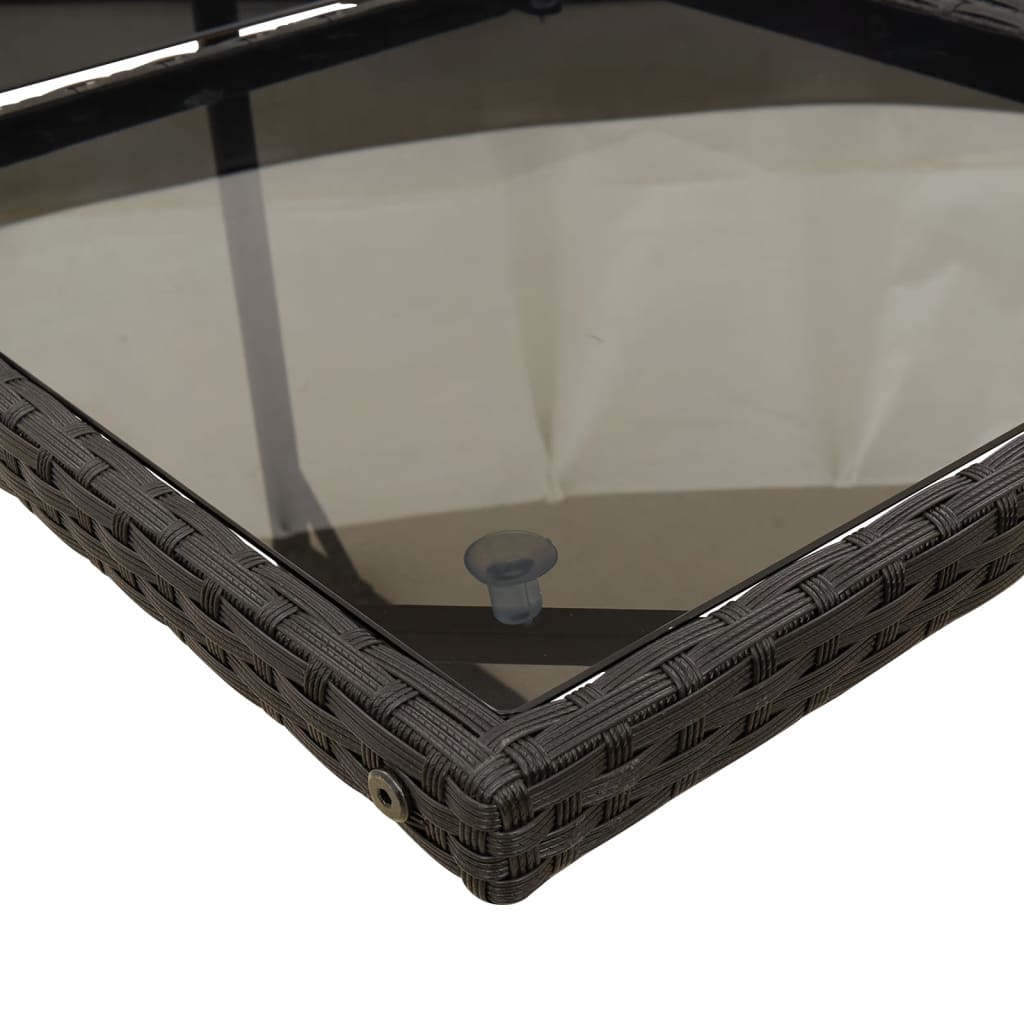 Set mobilier de gradina cu perne, 17 piese, negru, poliratan — imaginea 8