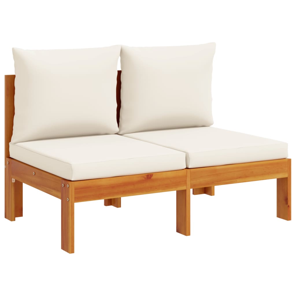Set de canapele de gradina cu perne, 5 buc., lemn masiv acacia — imaginea 5
