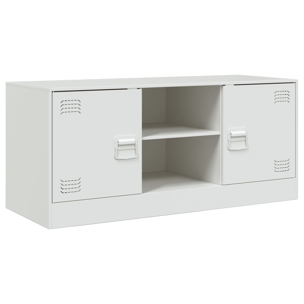 Comoda TV, alb, 99x39x44 cm, otel — imaginea 2
