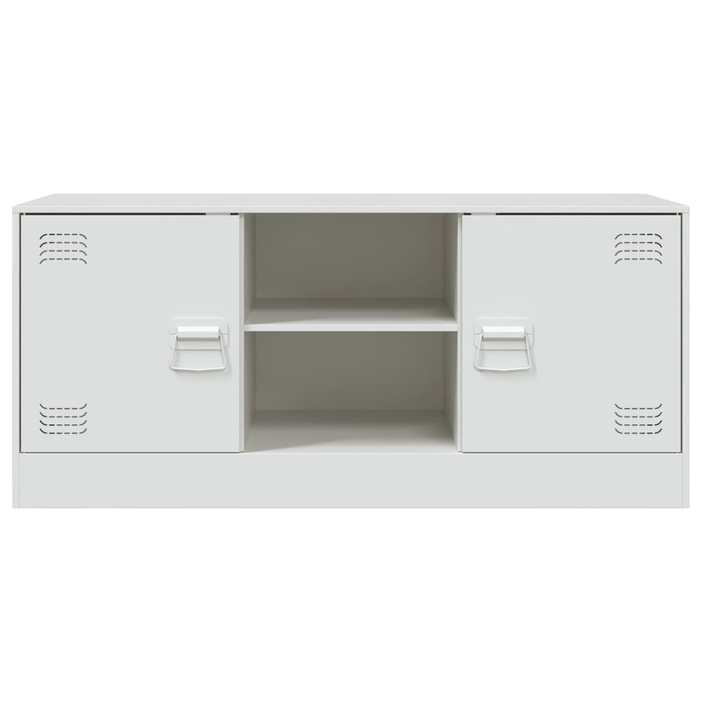 Comoda TV, alb, 99x39x44 cm, otel — imaginea 7