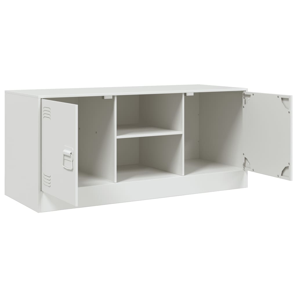Comoda TV, alb, 99x39x44 cm, otel — imaginea 8