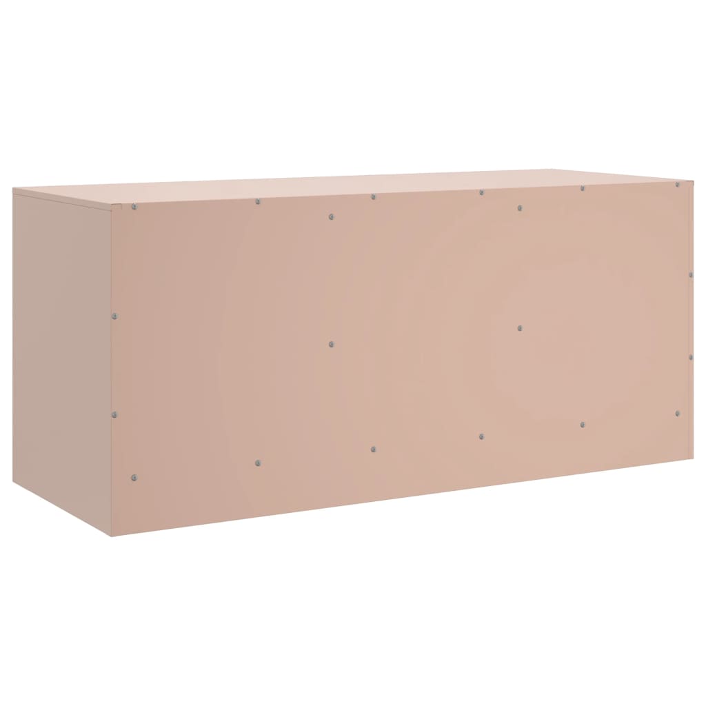 Comoda TV, roz, 99x39x44 cm, otel — imaginea 9