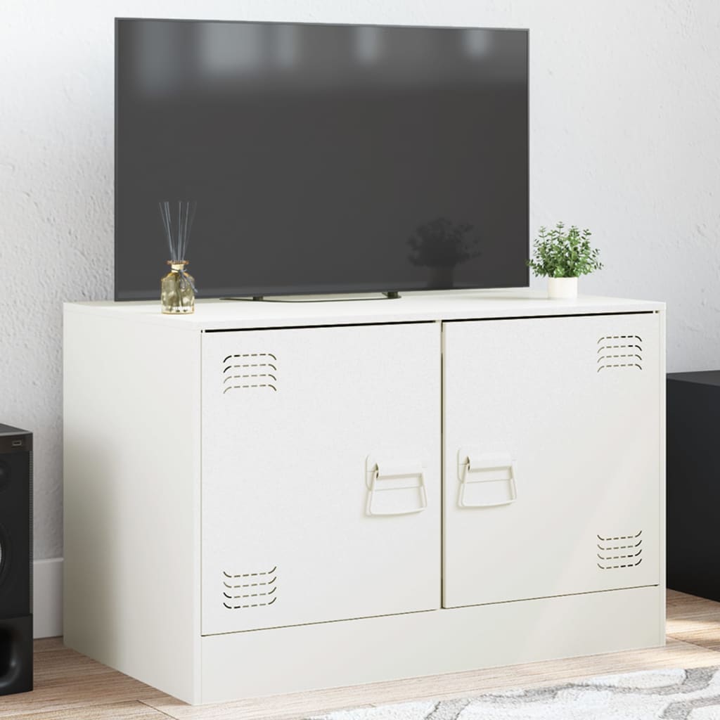 Comoda TV, alb, 67x39x44 cm, otel — imaginea 2