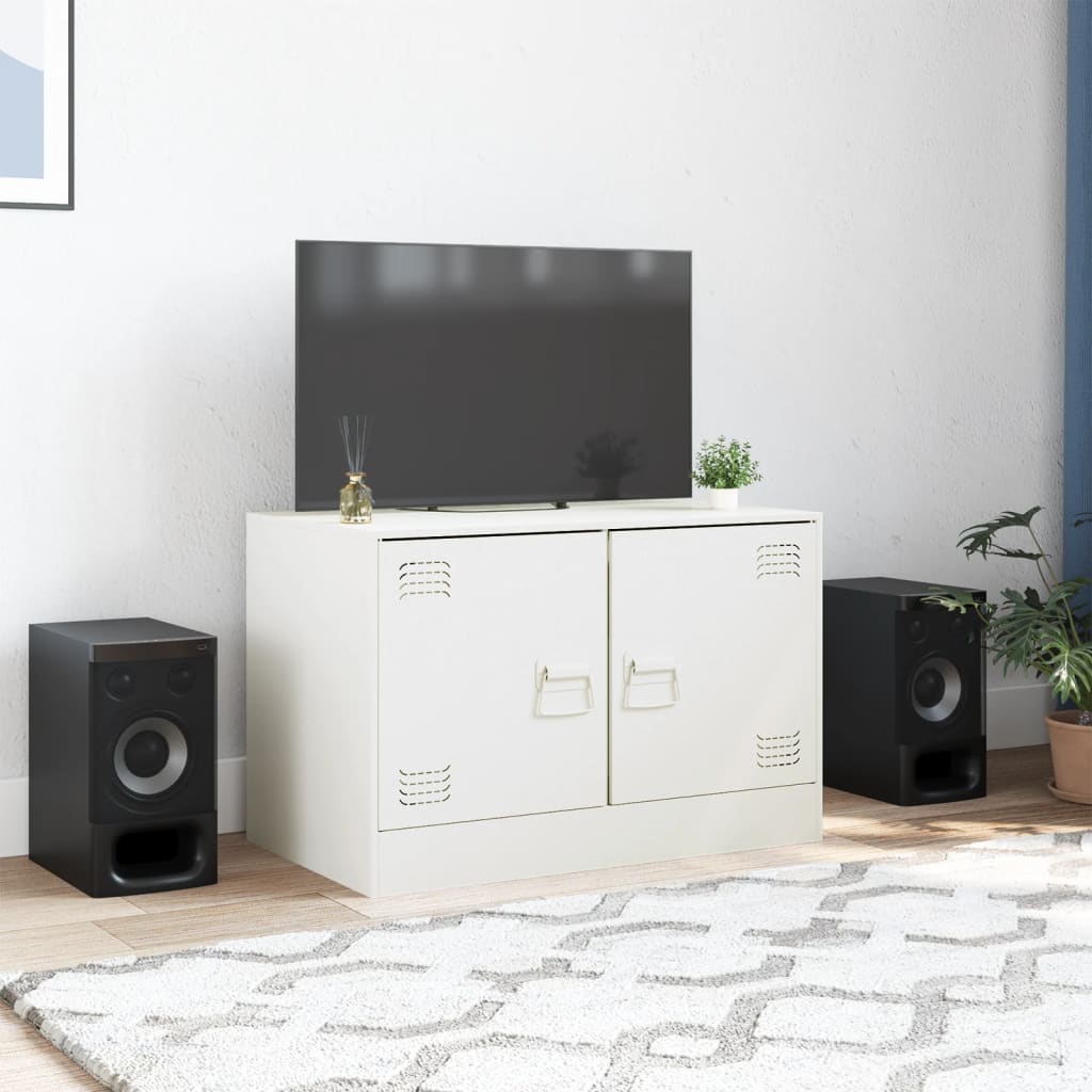 Comoda TV, alb, 67x39x44 cm, otel — imaginea 3