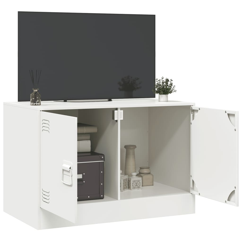 Comoda TV, alb, 67x39x44 cm, otel — imaginea 4