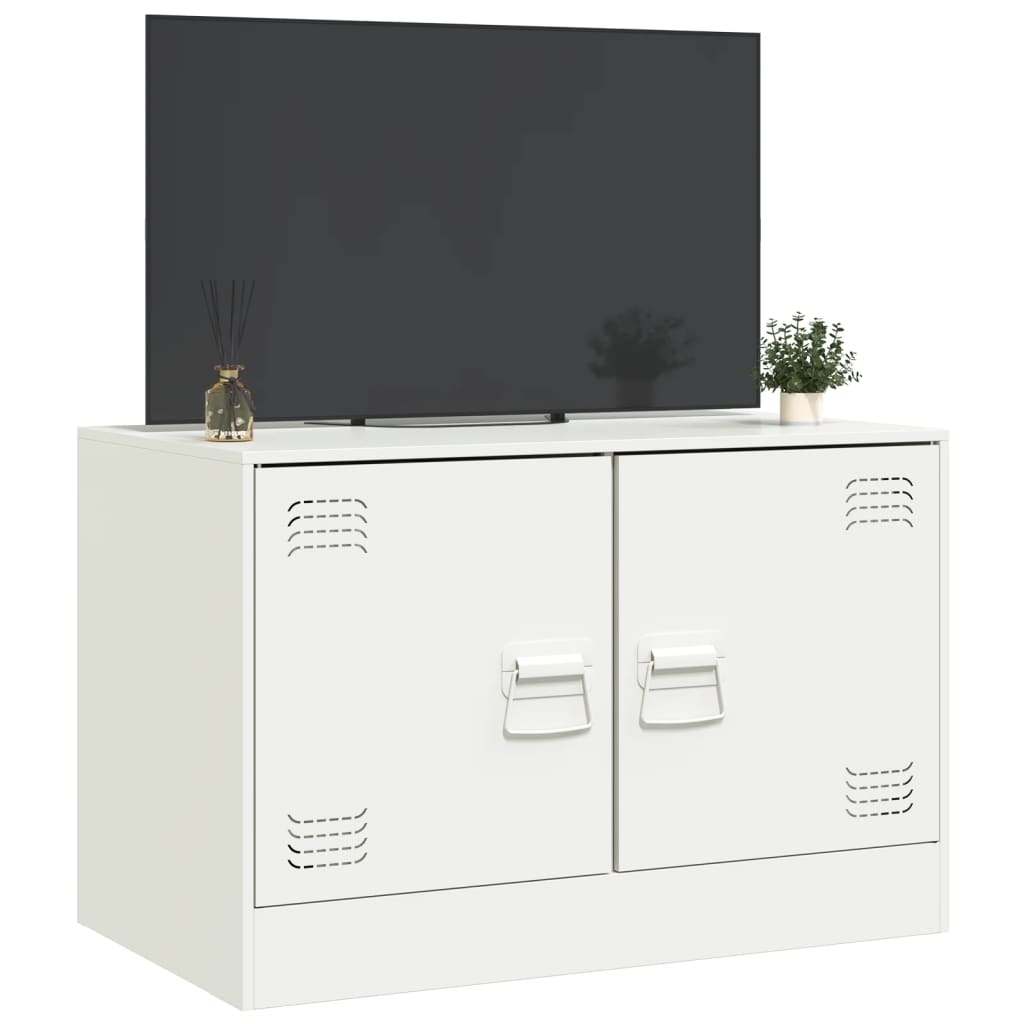 Comoda TV, alb, 67x39x44 cm, otel — imaginea 5