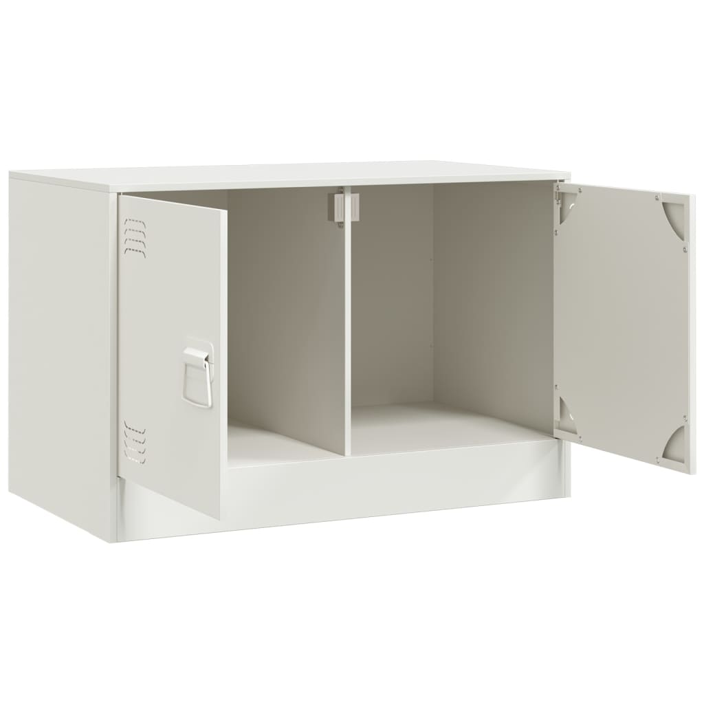 Comoda TV, alb, 67x39x44 cm, otel — imaginea 7