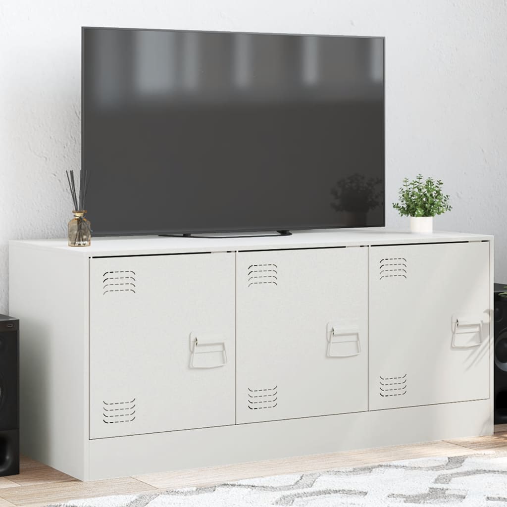 Comoda TV, alb, 99x39x44 cm, otel — imaginea 2