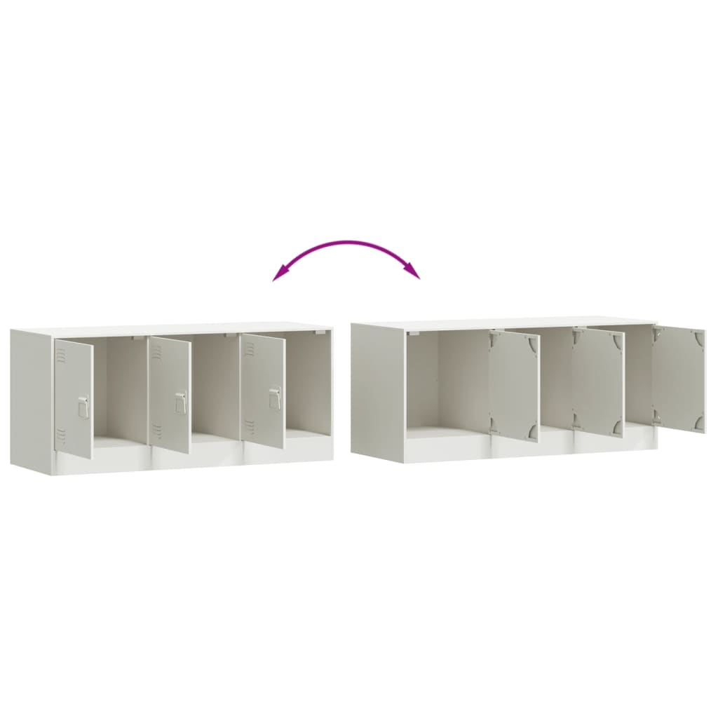 Comoda TV, alb, 99x39x44 cm, otel — imaginea 10