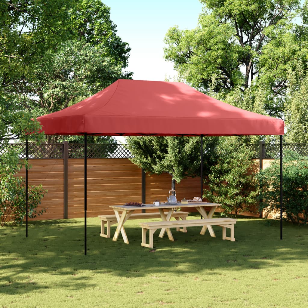 Cort de petrecere pliabil Pop-Up, 440x292x315 cm, visiniu — imaginea 2