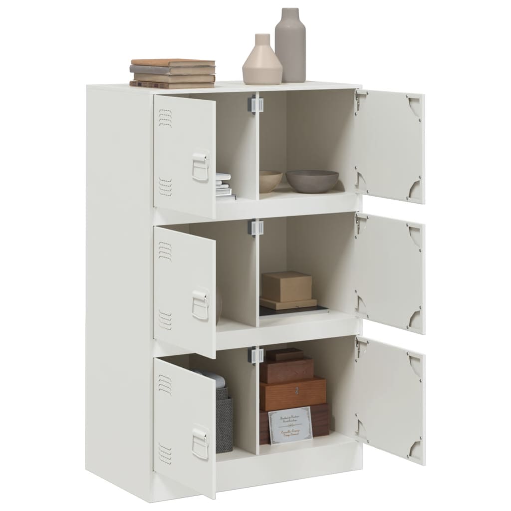 Servanta, alb, 67x39x107 cm, otel — imaginea 4