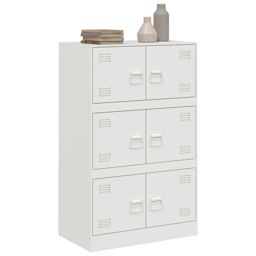 Servanta, alb, 67x39x107 cm, otel — imaginea 5