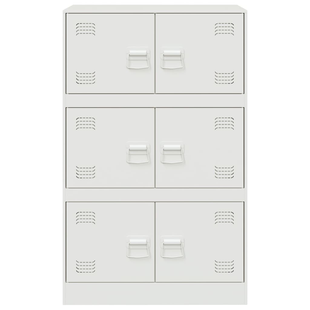 Servanta, alb, 67x39x107 cm, otel — imaginea 6