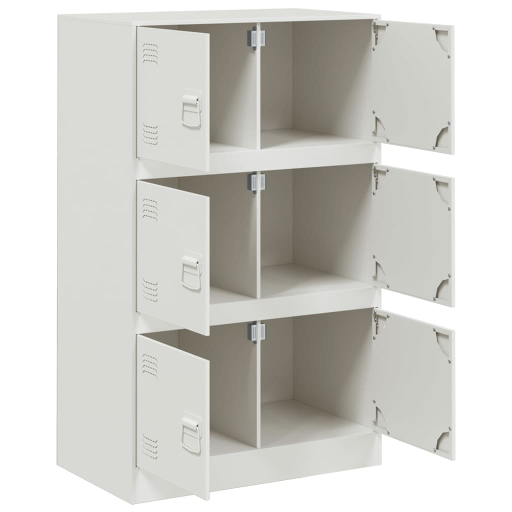 Servanta, alb, 67x39x107 cm, otel — imaginea 7