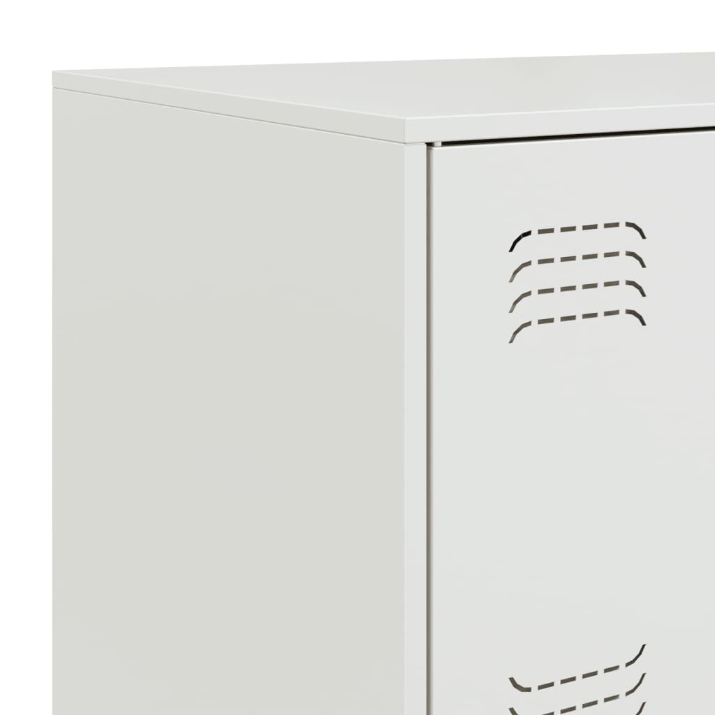 Servanta, alb, 67x39x107 cm, otel — imaginea 10