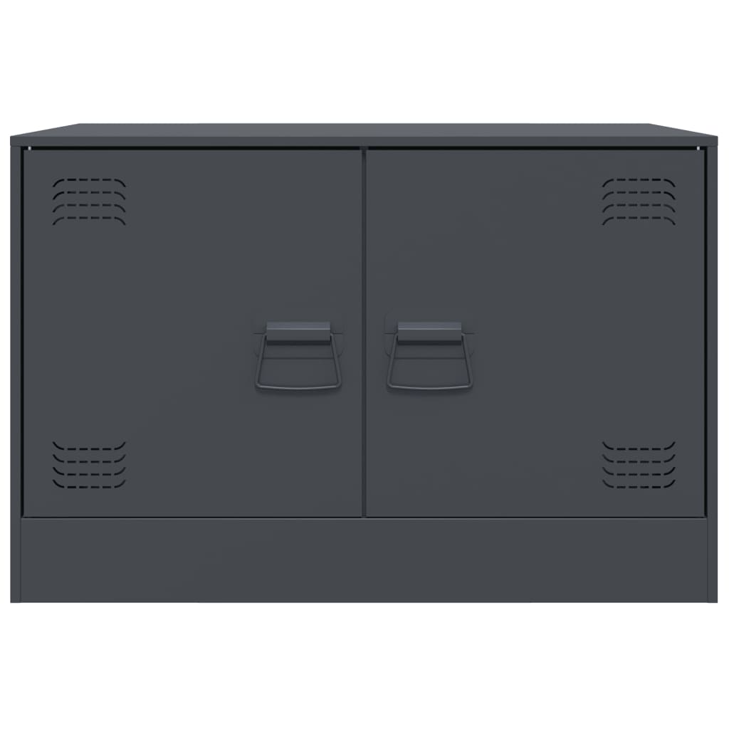 Comoda TV, 2 buc., antracit, 67x39x44 cm, otel — imaginea 6