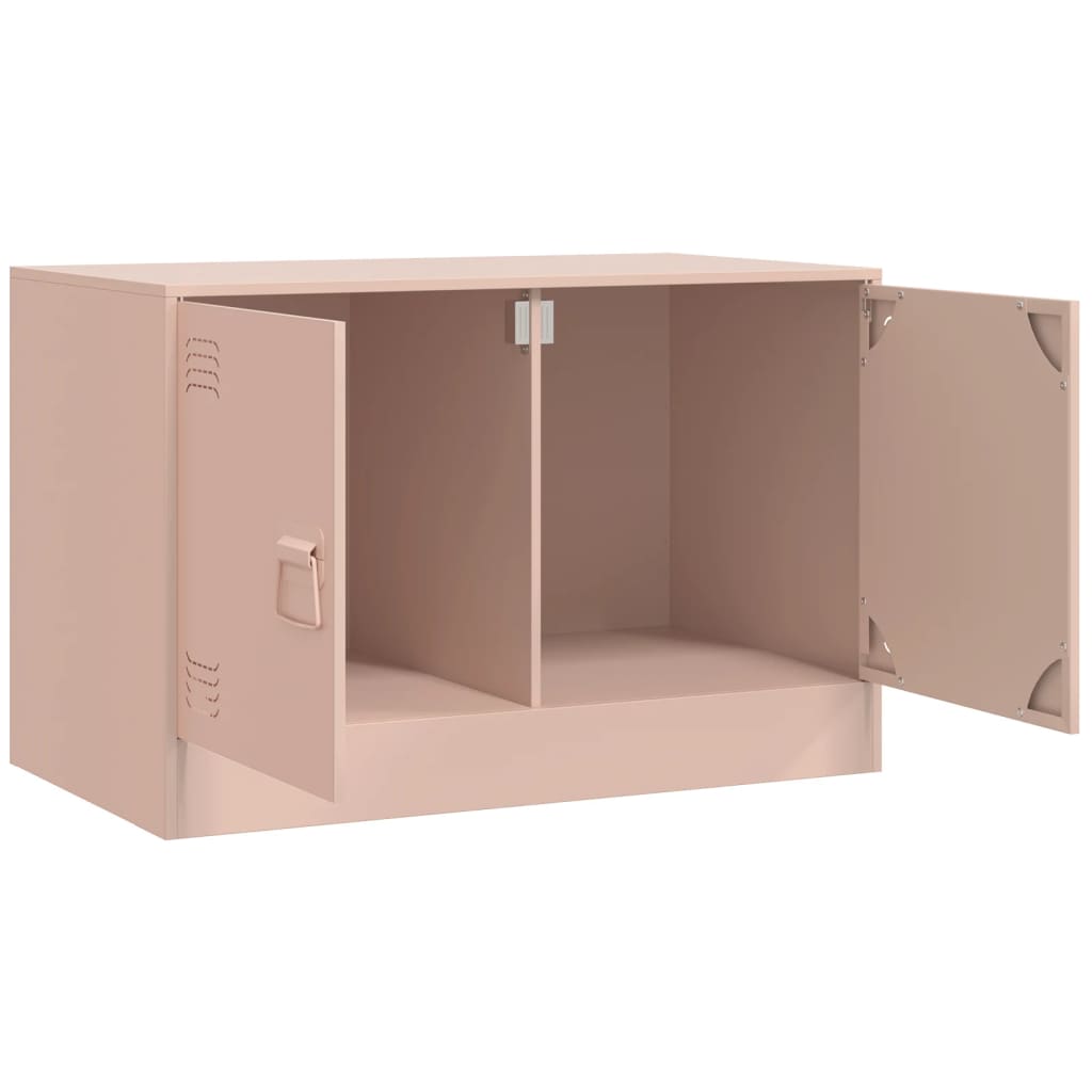 Dulapuri TV 2 buc Roz 67x39x44 cm Otel — imaginea 7