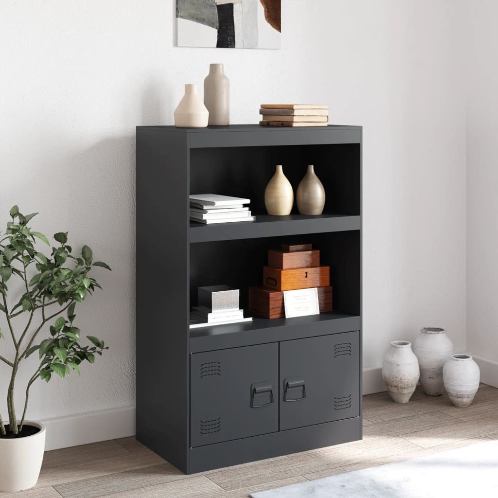 Servanta, antracit, 67x39x107 cm, otel — imaginea 3