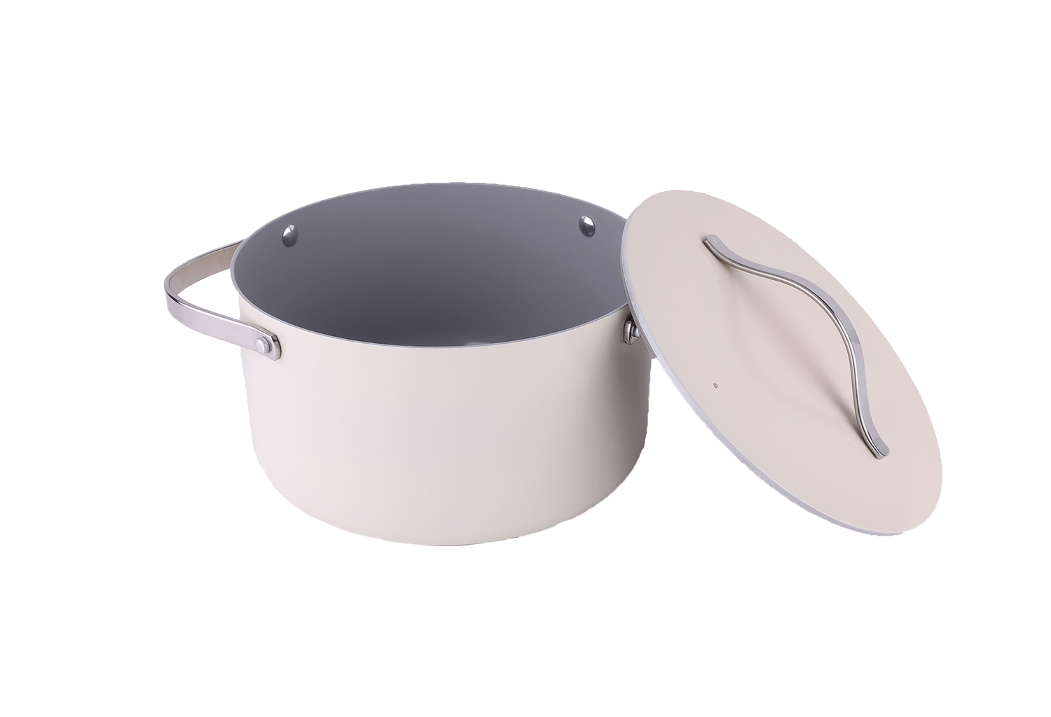 Oala Zilan ZLN0873 din 5 straturi de material, 24 cm diametru, manere nituite din otel inoxidabil — imaginea 2