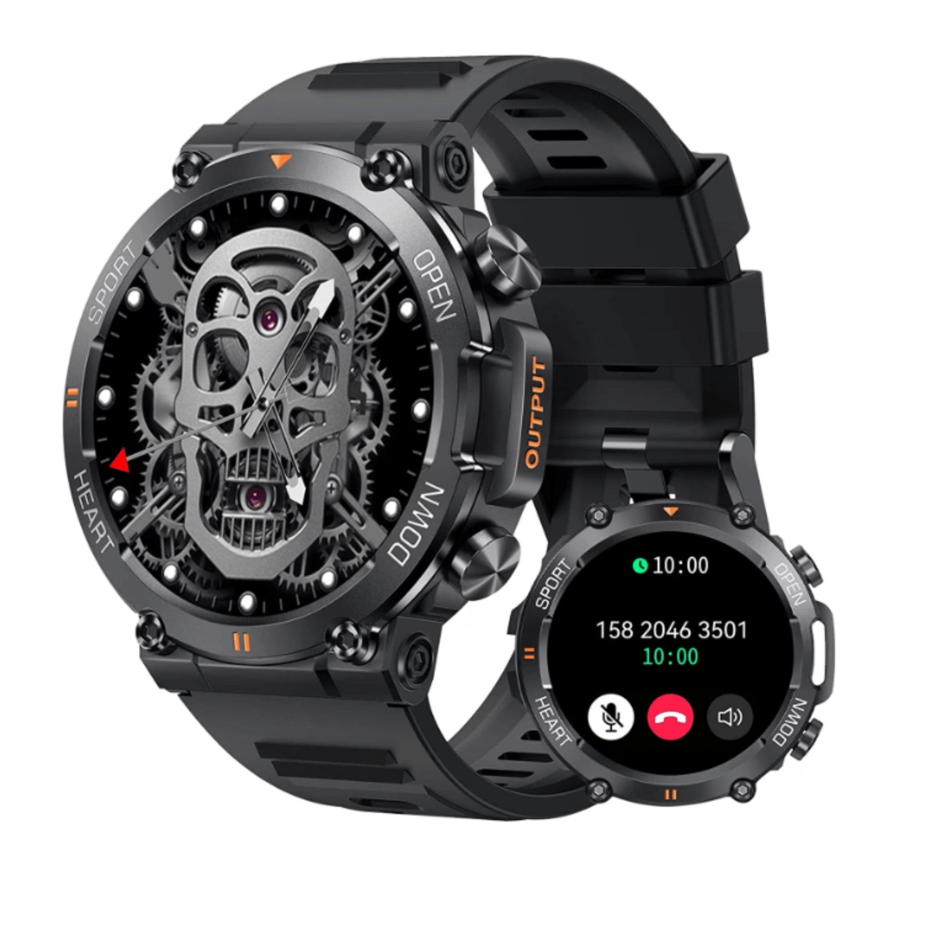 Ceas Military Smartwatch RoHS™ WATCH Apel Bluetooth,Ultra Smooth Touch Dynamic Visual,Anti-Impact Body,Gorilla Glass