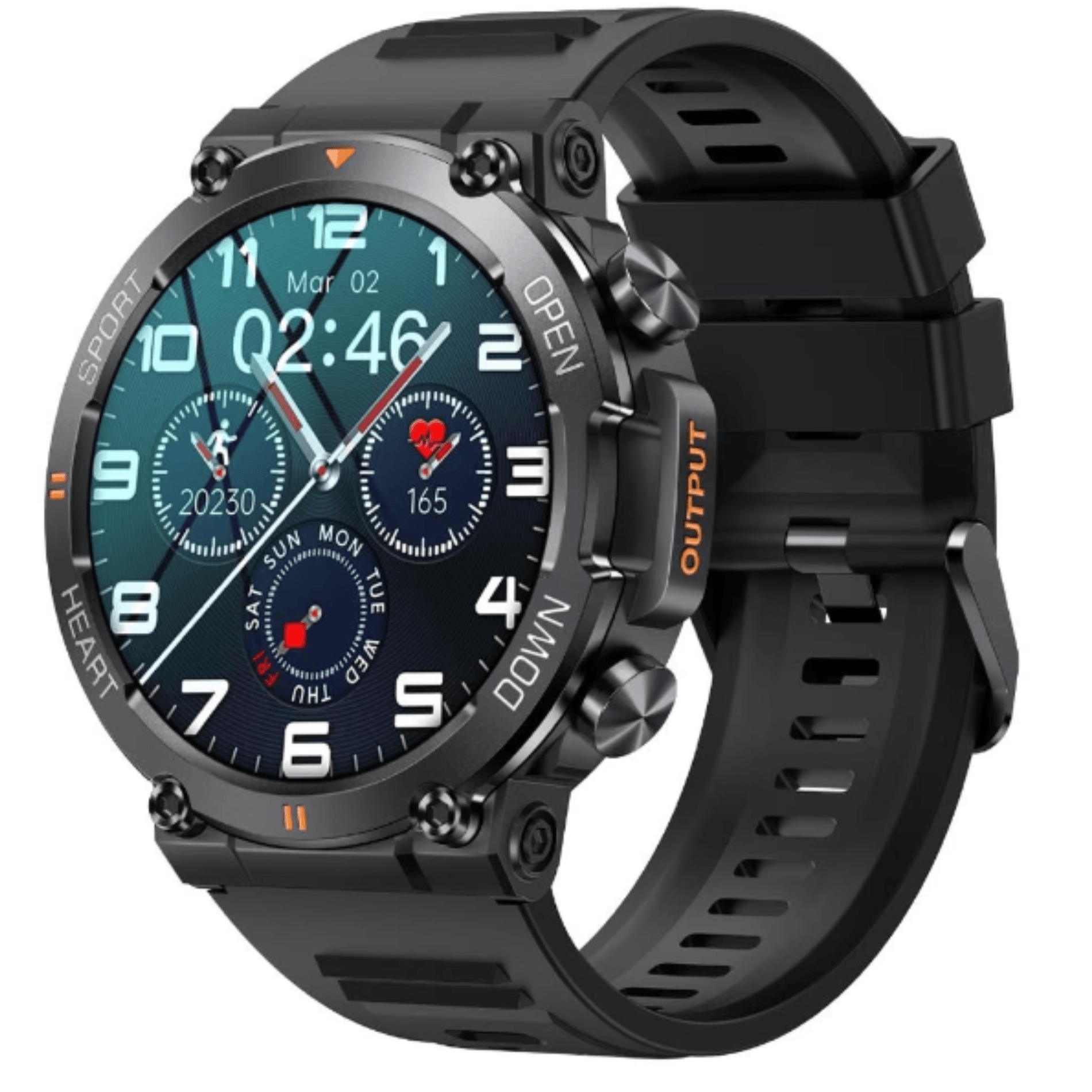 Ceas Military Smartwatch RoHS™ WATCH Apel Bluetooth,Ultra Smooth Touch Dynamic Visual,Anti-Impact Body,Gorilla Glass - 2 | YEO