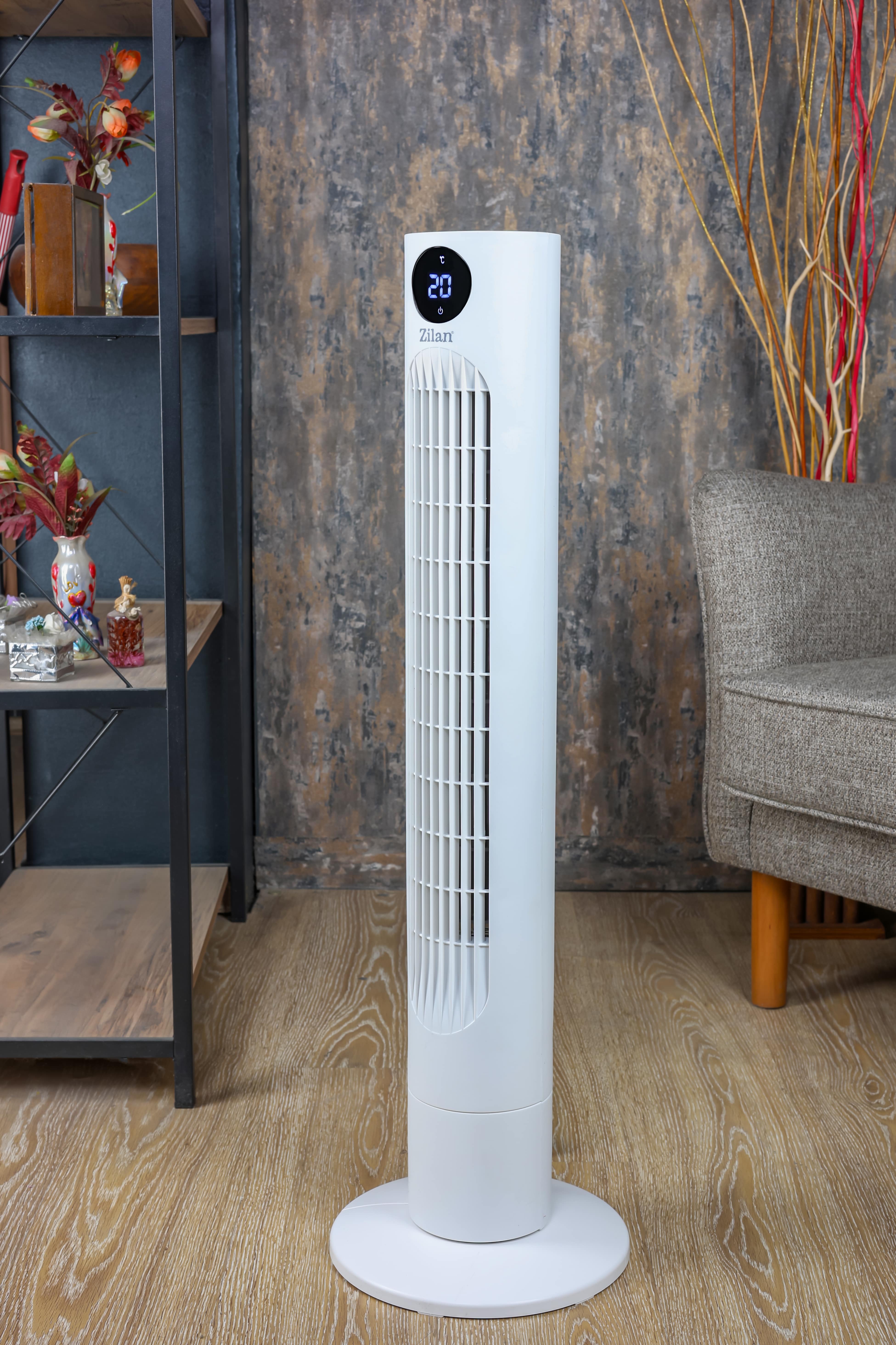 Ventilator turn Zilan ZLN1023, display LED, Timer, 3 trepte de viteza, 3 moduri presetate, 60W - 4 | YEO