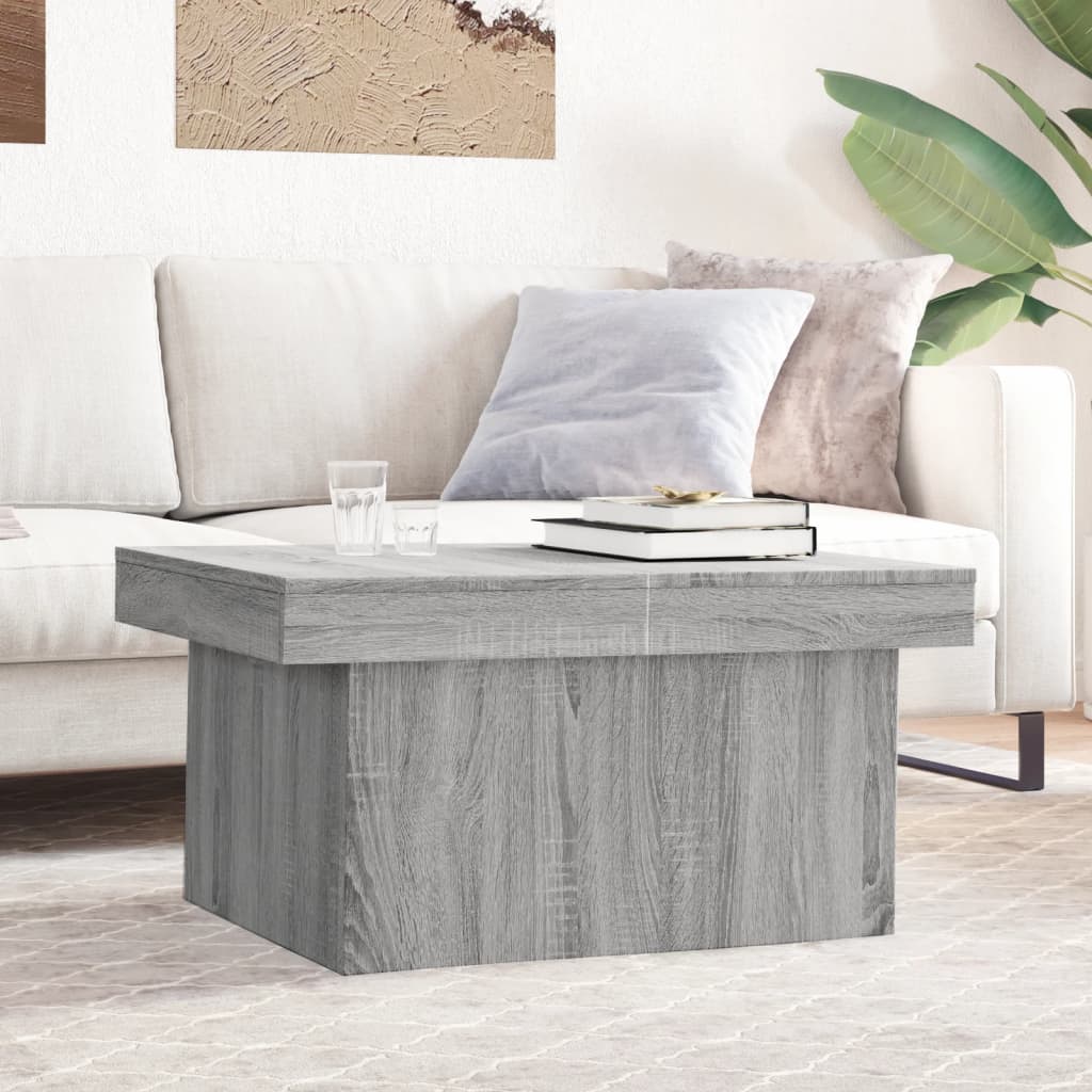 Masuta de cafea, gri sonoma, 100x55x40 cm, lemn prelucrat — imaginea 2