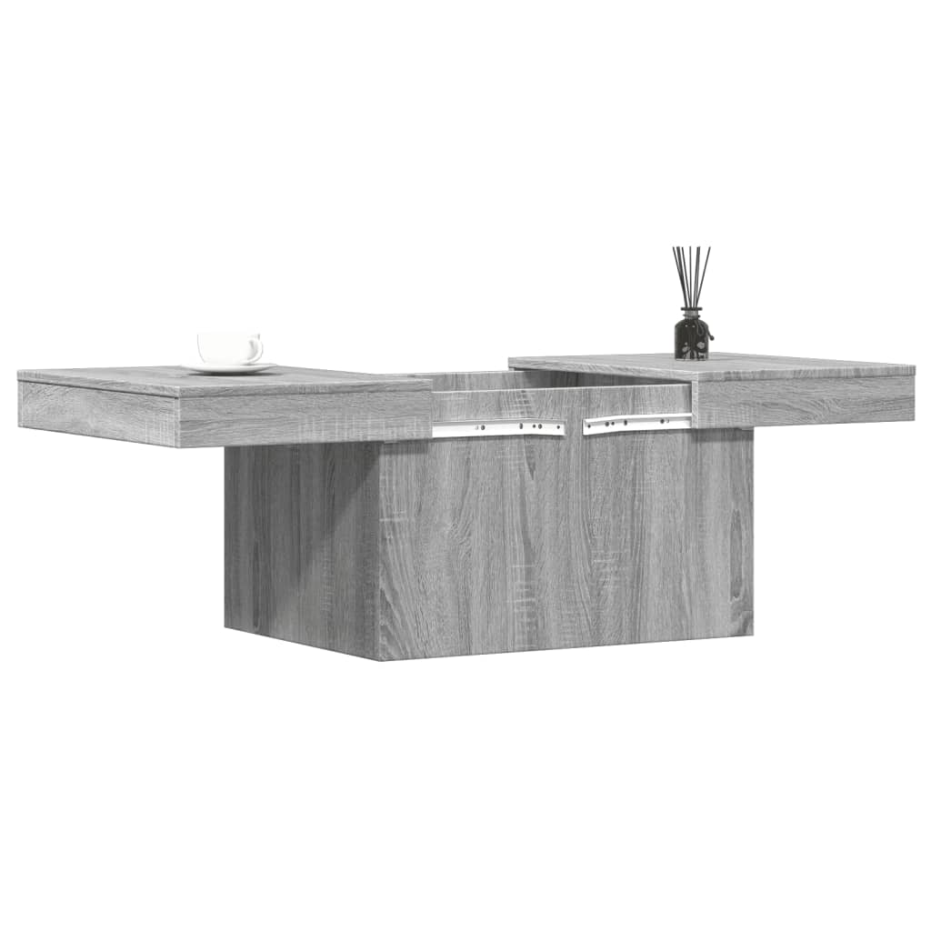 Masuta de cafea, gri sonoma, 100x55x40 cm, lemn prelucrat — imaginea 4