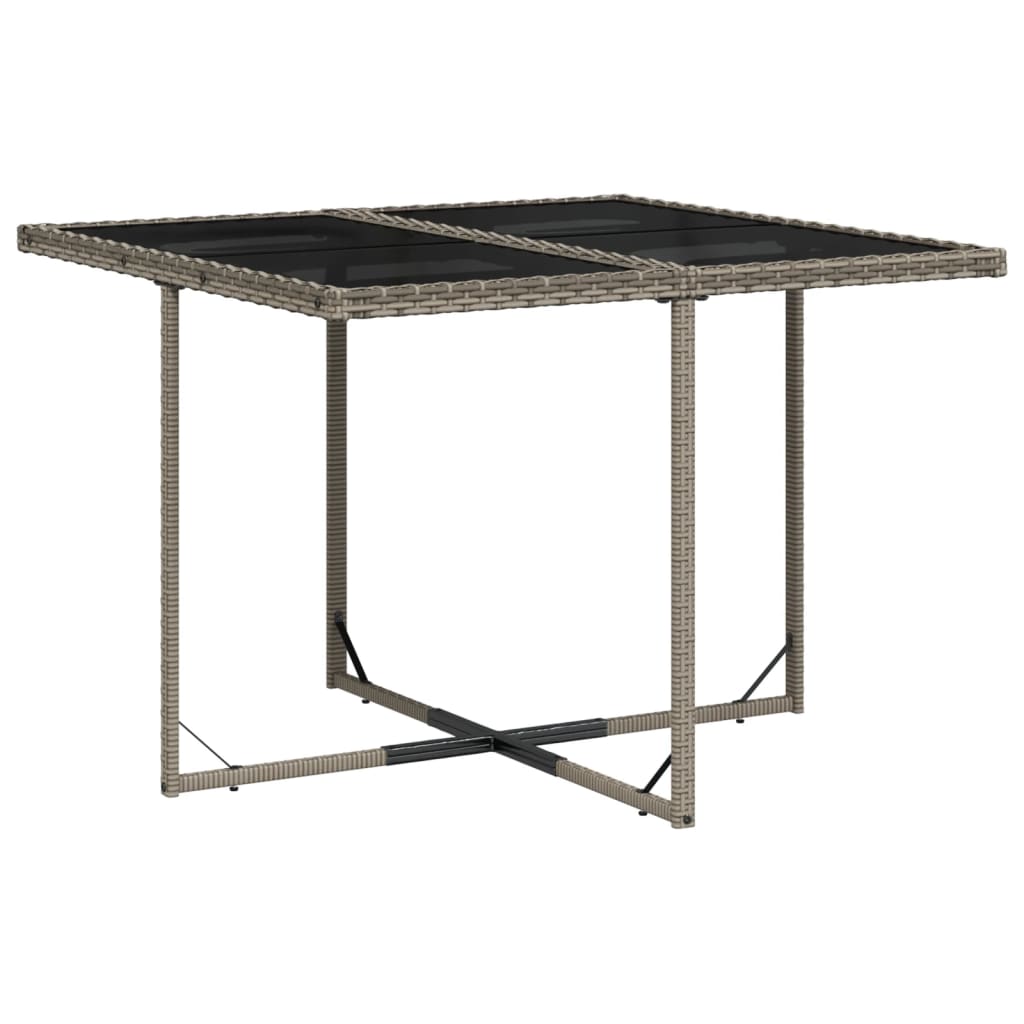 Set mobilier de gradina cu perne, 5 piese, gri, poliratan — imaginea 5