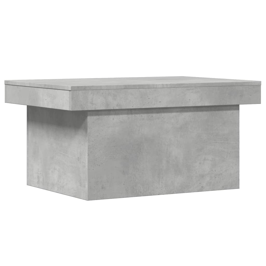 Masuta de cafea, gri beton, 80x55x40 cm, lemn compozit