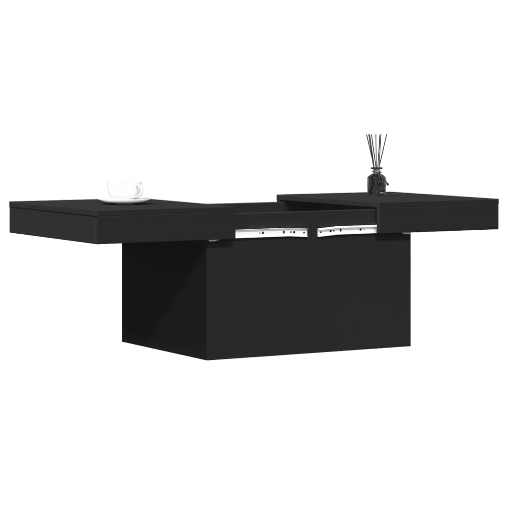 Masuta de cafea, negru, 100x55x40 cm, lemn compozit — imaginea 4