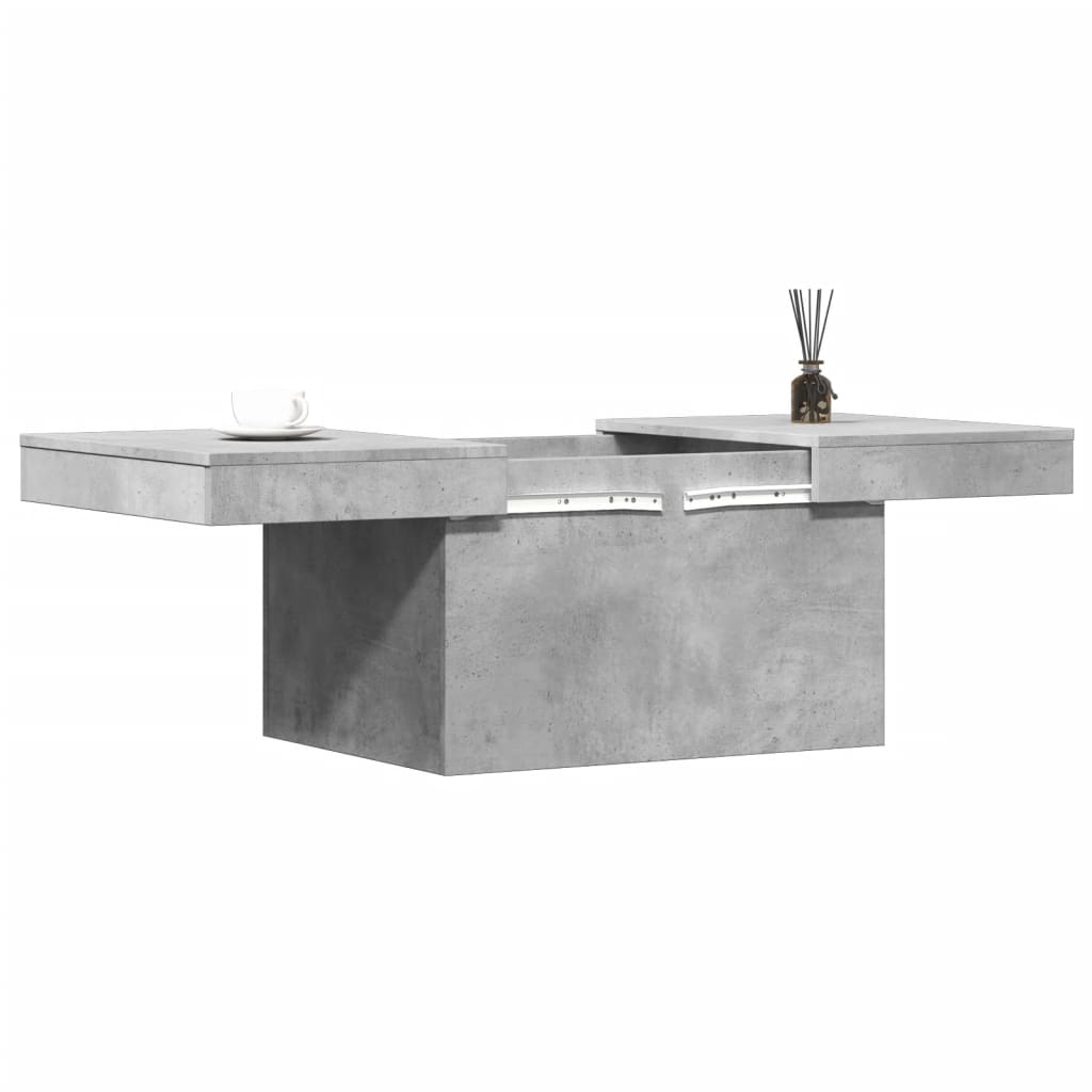 Masuta de cafea, gri beton, 100x55x40 cm, lemn prelucrat — imaginea 4
