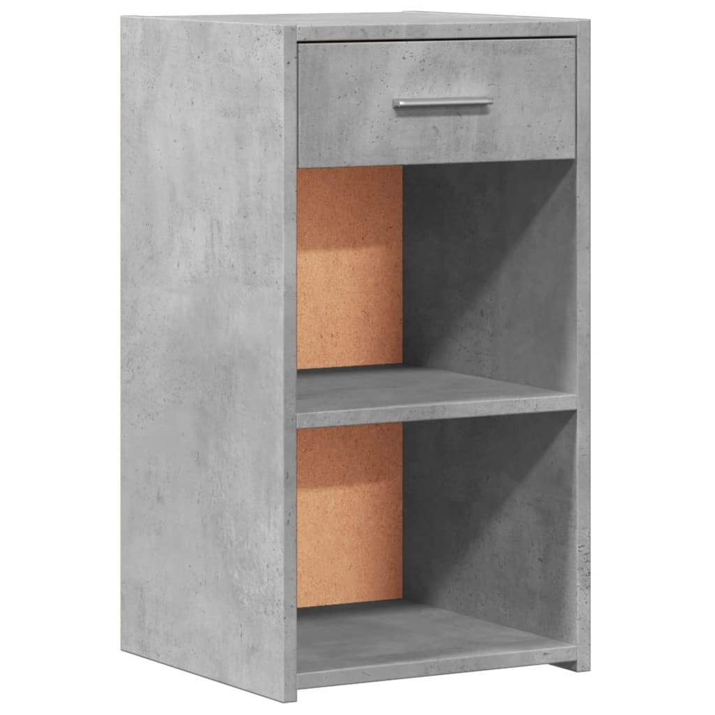 Noptiere, 2 buc., gri beton, 35x34x65 cm, lemn prelucrat — imaginea 4