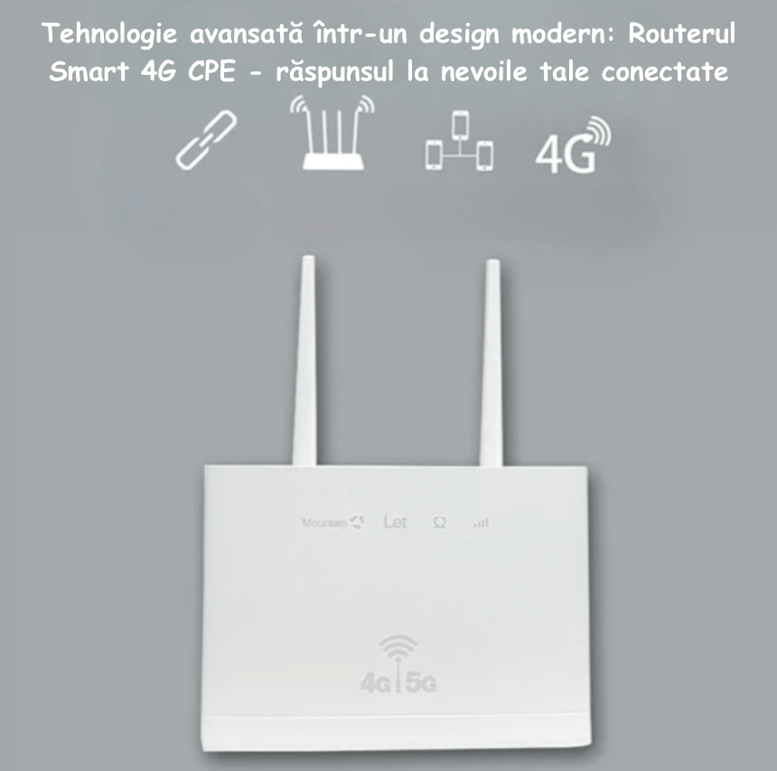Router Smart 4G CPE - Viteza LTE Conectivitate Avansata Redefinita, WiFi Privat si Eficienta Energetica, Alb - 4 | YEO