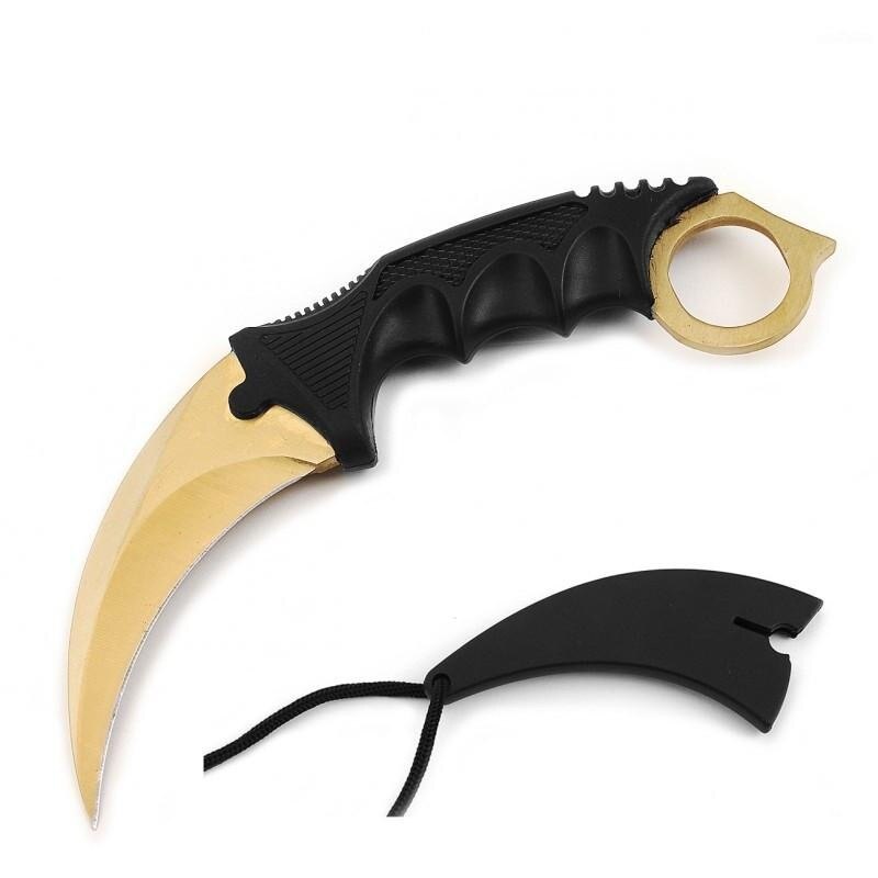 Cutit Karambit de antrenament, IdeallStore®, auriu, 18.5 cm - 2 | YEO