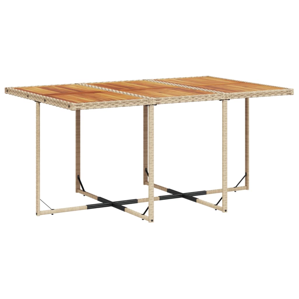 Set mobilier de gradina cu perne, 11 piese, bej, poliratan — imaginea 4