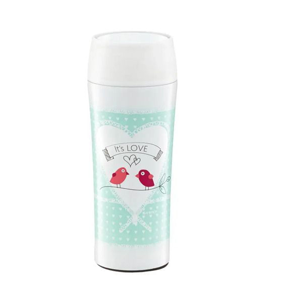 Cana termos capac alb 400ml, AMBITION Love