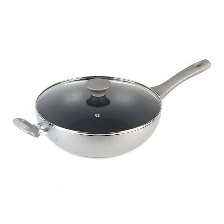 Tigaie wok cu capac 28 cm, invelis non-stick, PROGRESS Scandi Smartstone