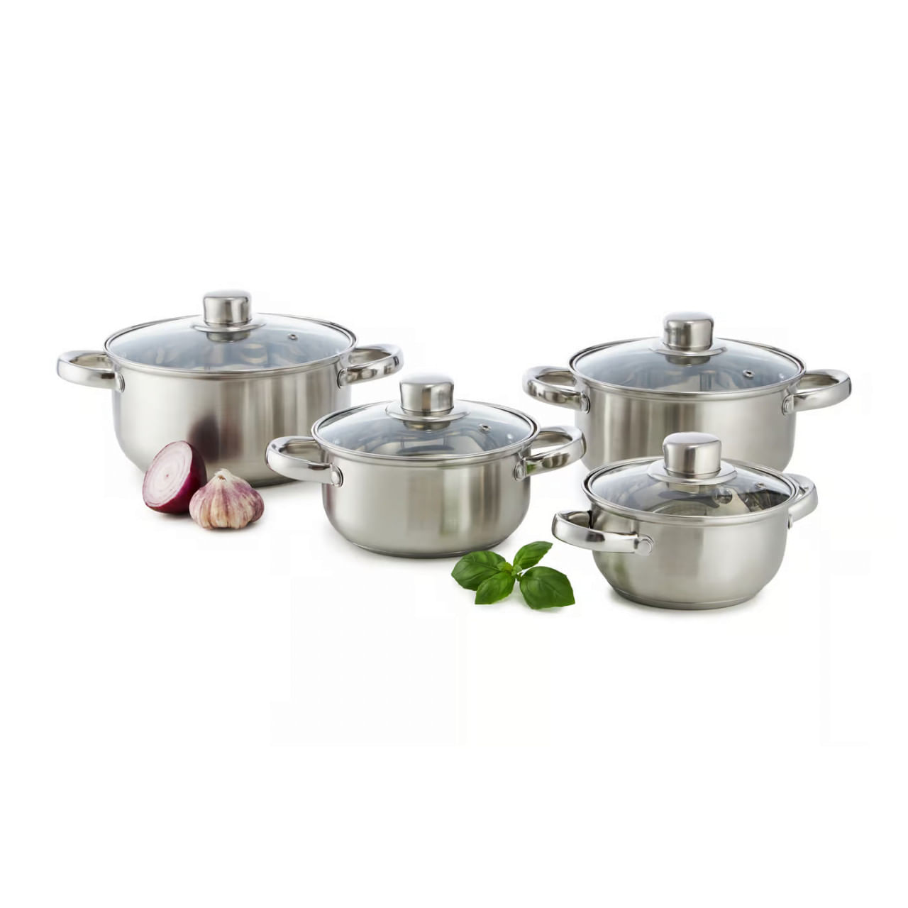 Set oale inox DOMOTTI Belly, 8 piese